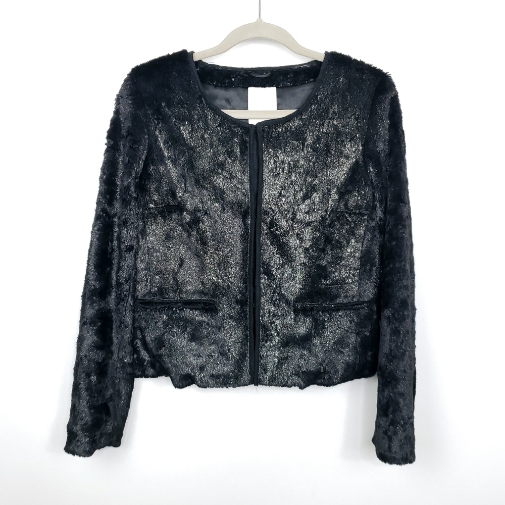 Elevenses short faux fur jacket size S